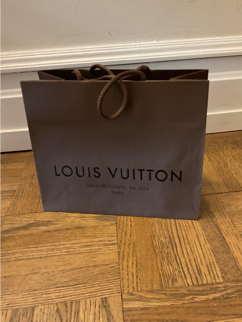 Louis Vuitton Brown Shopping Bag with Braided Handles - Picture 3 of 6